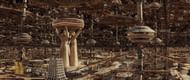 TVA Citadel at the end of time from Loki Episode 1. Image via: Disney Plus / Marvel.